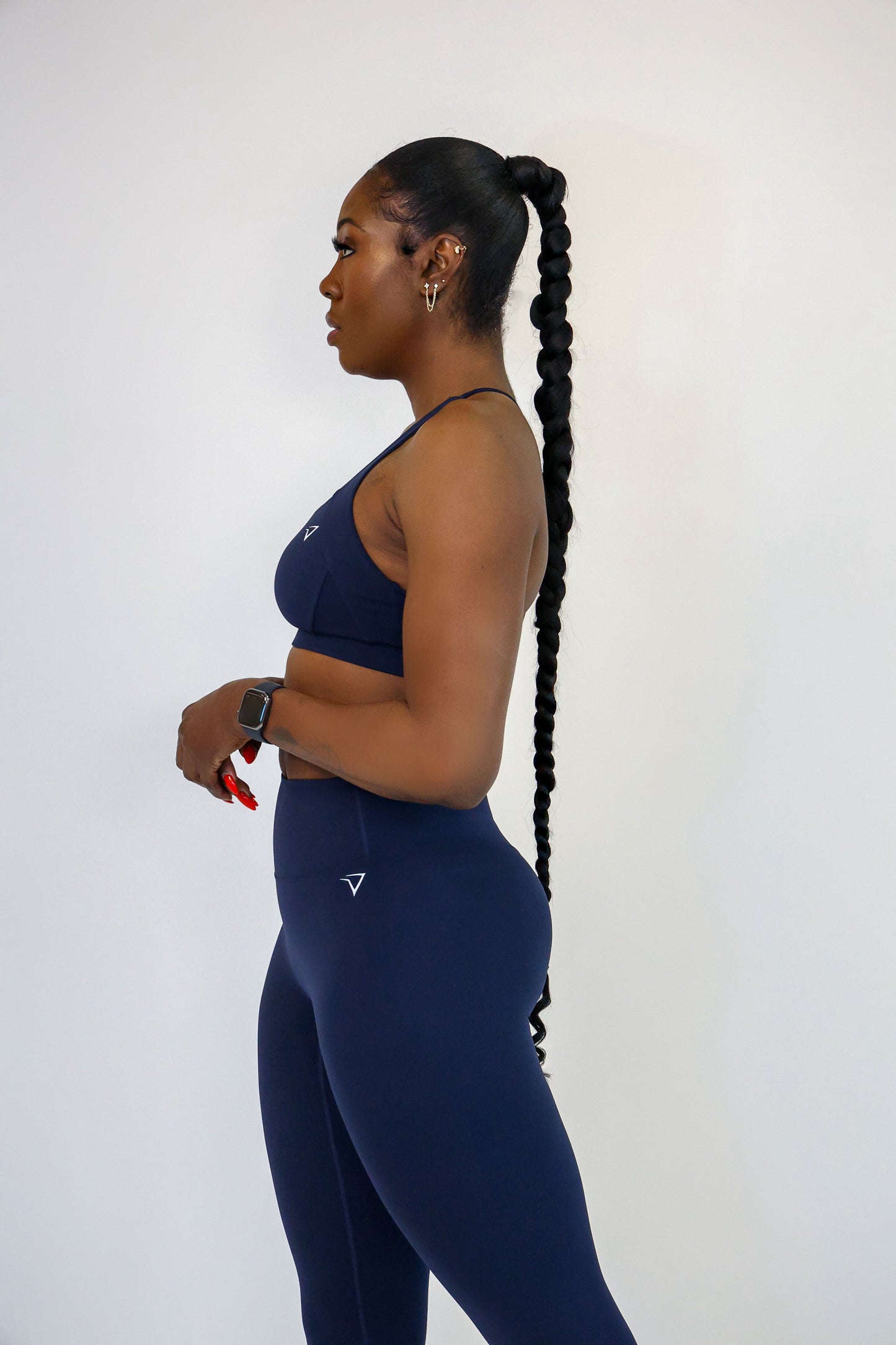 Navy High-Waisted Leggings