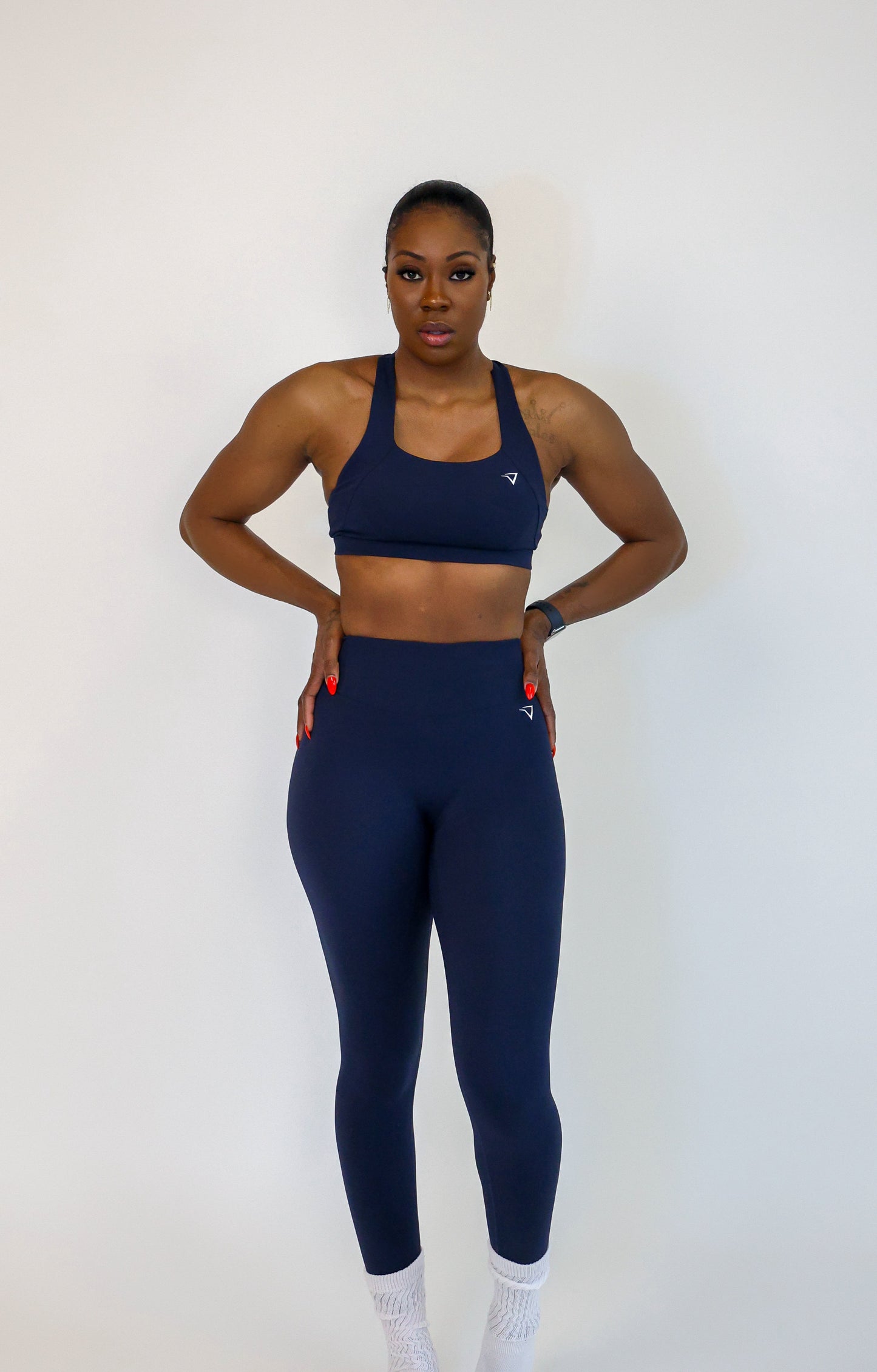 Navy High-Waisted Leggings