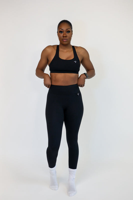 Black Power Flex Sports Bra