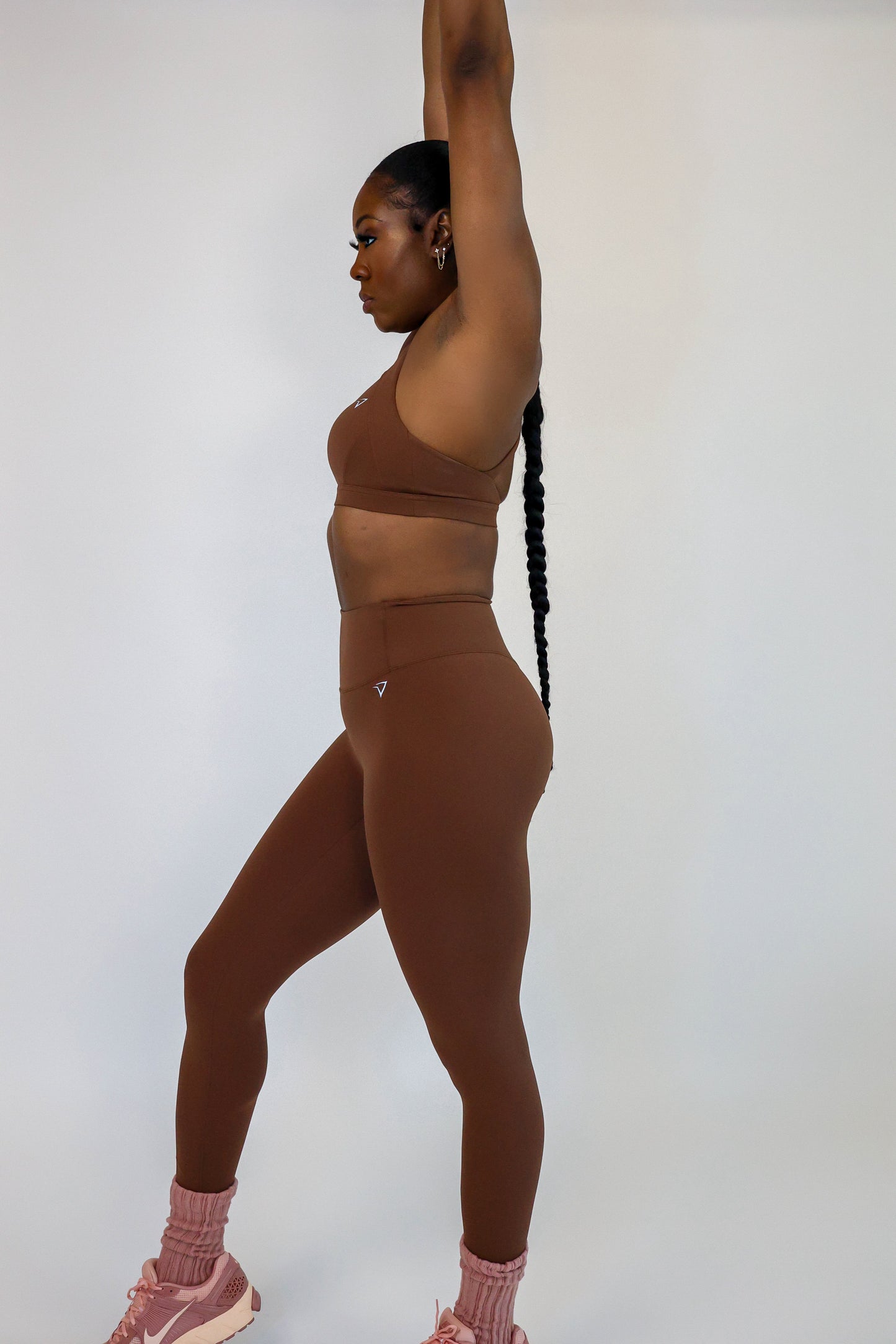 Brown High-Waisted Leggings