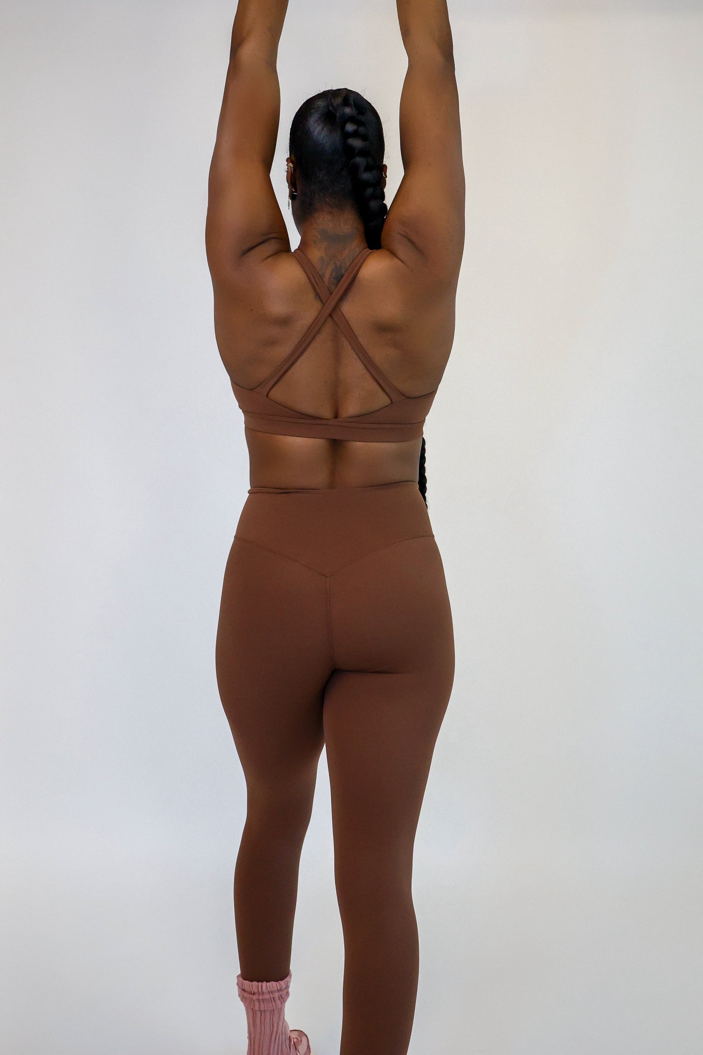Brown Power Flex Sports Bra
